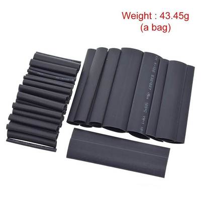 127pcs/set Assorted Heat Shrink Tube Black Wire Wrap Electri