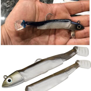 Bionic Bait Jig Head Fishing Lure Soft Black Minnow Fake Bai