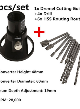 11pcs HSS Routing Router Drill Bits Set Dremel Carbide