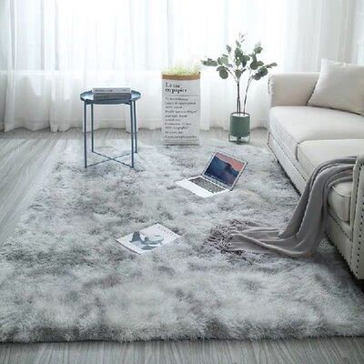Grey Carpet Tie Dyeing Plush Soft Carpets for Living Room