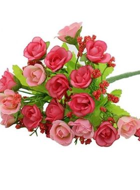 1 Bouquet 21 Head Artificial Fake Rose Wedding Party Home