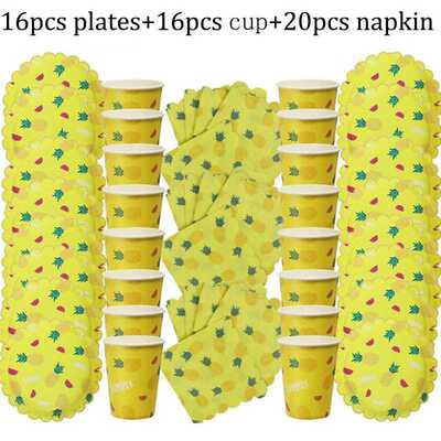 Palm Leaves Hawaiian Luau Party Decorations Disposable Table