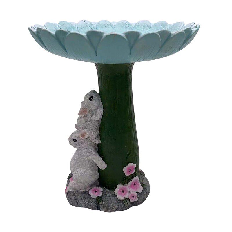 outdoor bird bath bowl resin pedestal fountain decoration