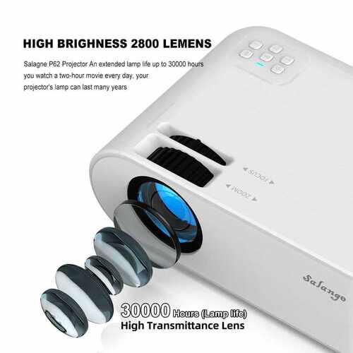 P62 Mini Projector, 720P Home Theater 2800 Lus Movie Project