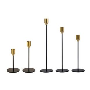 Black Gold Metal Candle Holder  Gold Candle Stand Crafts