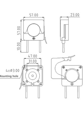 Mini Peristaltic Pump Head With Tube Small Flow Stepper Moto