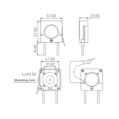 Mini Peristaltic Pump Head With Tube Small Flow Stepper Moto