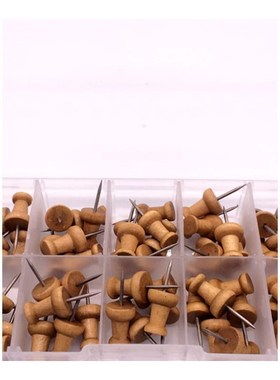 Wood Push Pins,Decorative Thumb Tacks sed on Cork Boards or