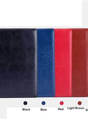 A4 P Leather Business Padfolio Organizer Case Vintage Binder