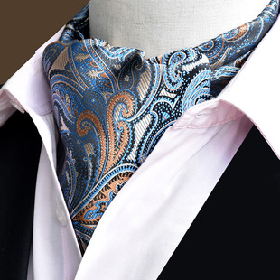 Men's Vintage Paisley Floral Formal Cravat Ascot Tie