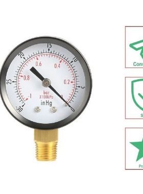 Vacuum Manometer Mini Dial Portable Dual Scale Dial Gauge