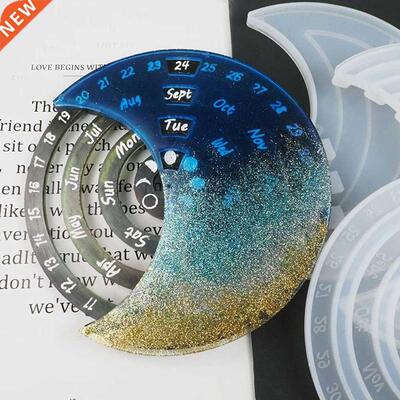 DIY Resin Mold Calendar Hanging Plate Week Perpetual Calenda