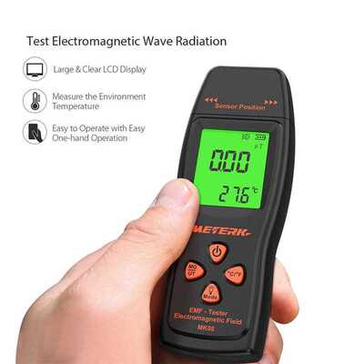 Meterk Handheld Mini Digital Radiation Dosimeter LCD EMF De