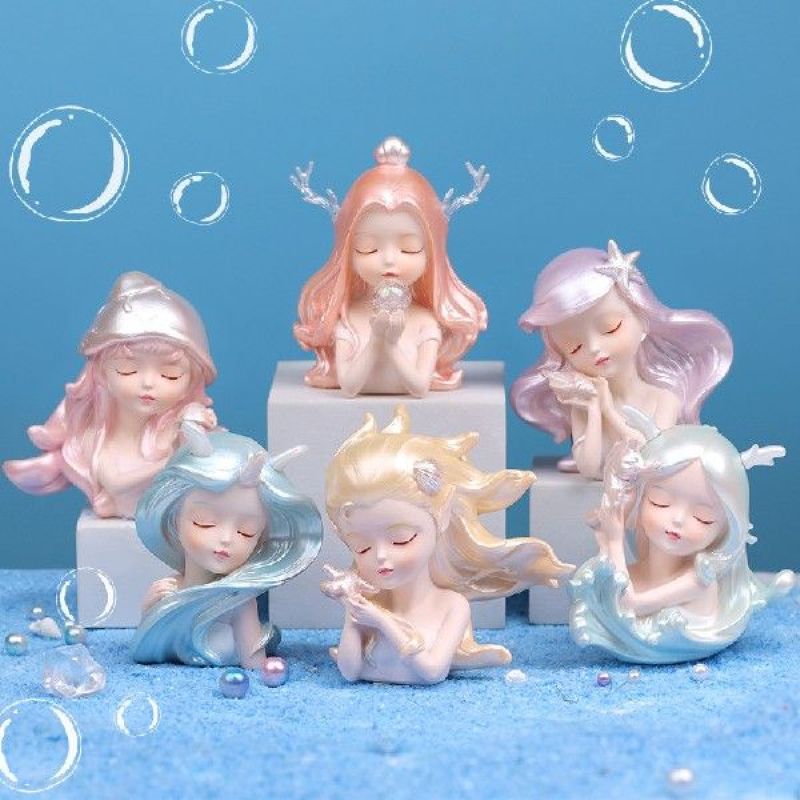 Lovely Ocean Girl Desktop Decoration Resin Crafts Creative
