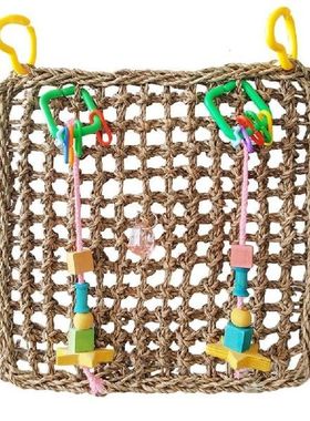 Durable Parrot Parakeet Climb Net Pet Bird Cage Hanging