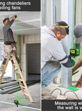 DEC TEAM 3-Point Green Laser Level Self-Leveling and Tilt Fu