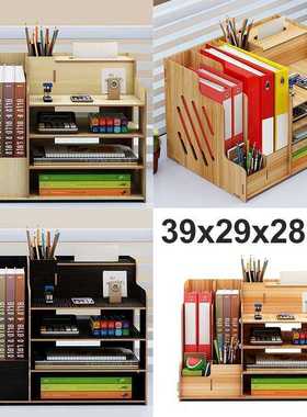 New Multi-function Desktop Organizer Wooden Storage Box Offi