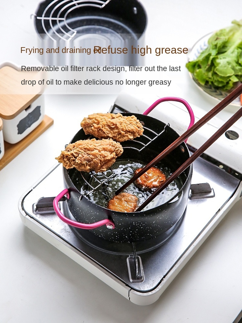 Japanese Style Tempura Deep Frying Pan Household Small