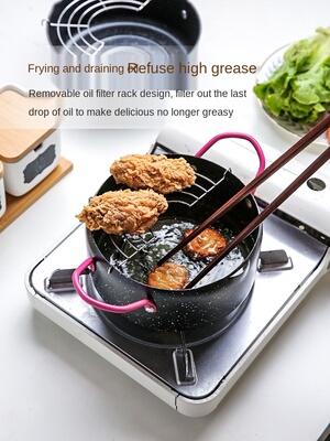 Japanese Style Tempura Deep Frying Pan Household Small