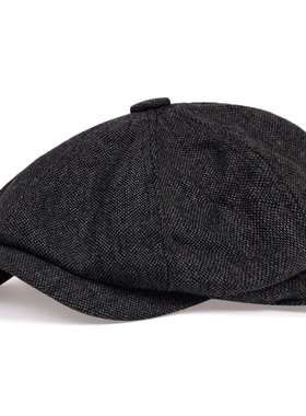 Men Newsboy Hats Peaky Autumn Vintage Herringbone Octagon Ca