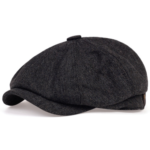 Men Newsboy Hats Peaky Autumn Vintage Herringbone Octagon Ca