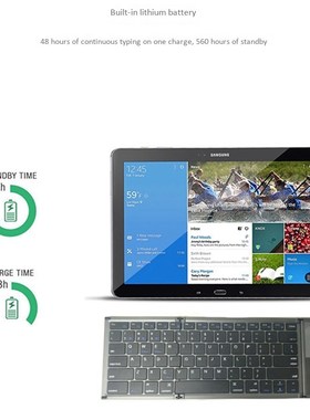 B066 Foldable Bluetooth Keyboard, Wired Rechargeable Portab