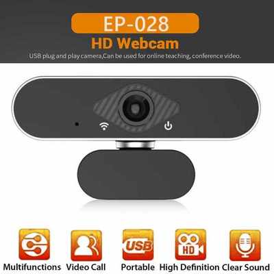 EP-028 1080P Full HD Webcam with Built-in HD Microphone USB