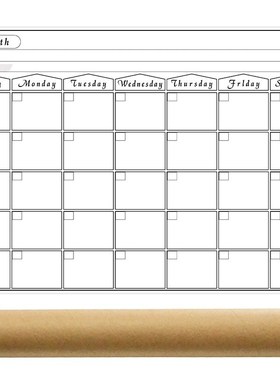 Whiteboard Rewritable Calendar Sticker Set Weekly And Monthl