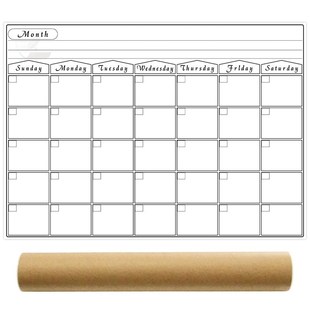Whiteboard Rewritable Calendar Sticker Set Weekly And Monthl