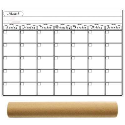 Whiteboard Rewritable Calendar Sticker Set Weekly And Monthl