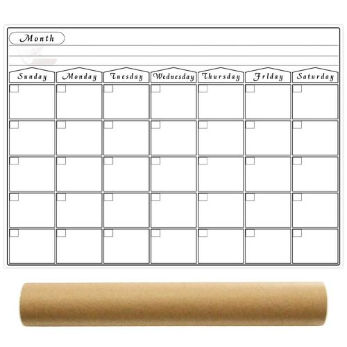 Whiteboard Rewritable Calendar Sticker Set Weekly And Monthl