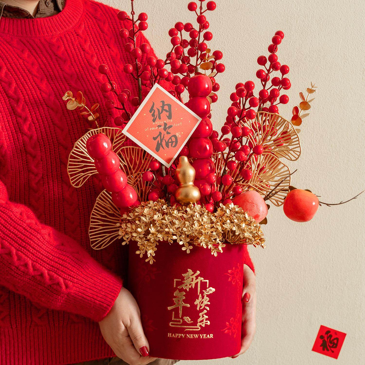 2025蛇年新款创意福桶摆件高档喜庆客厅桌面装饰新年氛围场景布置,节庆用品/礼品,节日装扮用品,淘宝优惠券,粉丝福利购,淘宝优惠卷