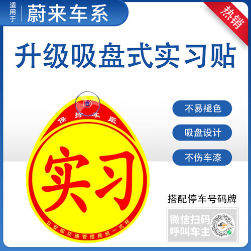蔚来汽车新手实习贴静电式国标款