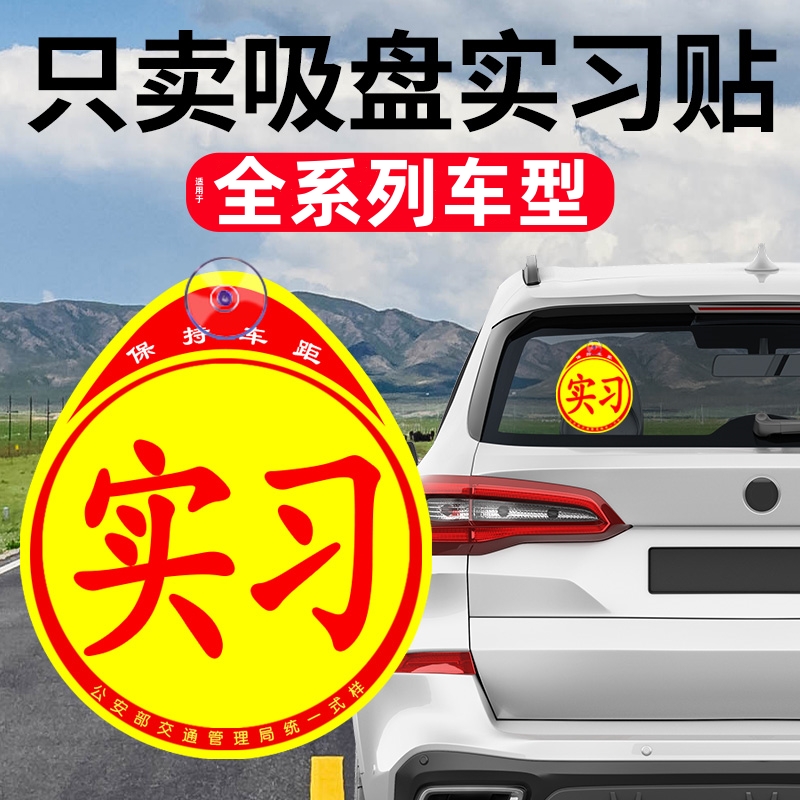汽车实习标志贴新手上路车贴