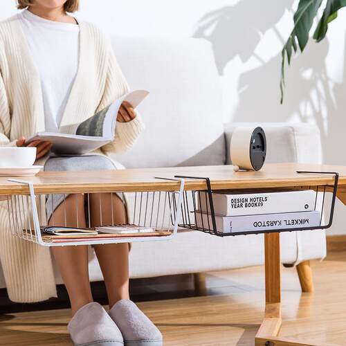 Under-table storage hanging basket, shelf cabinet partition