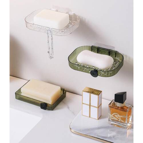 Luxury Wall-Mounted Traceless Adhesive Soap Dish for Bathroo