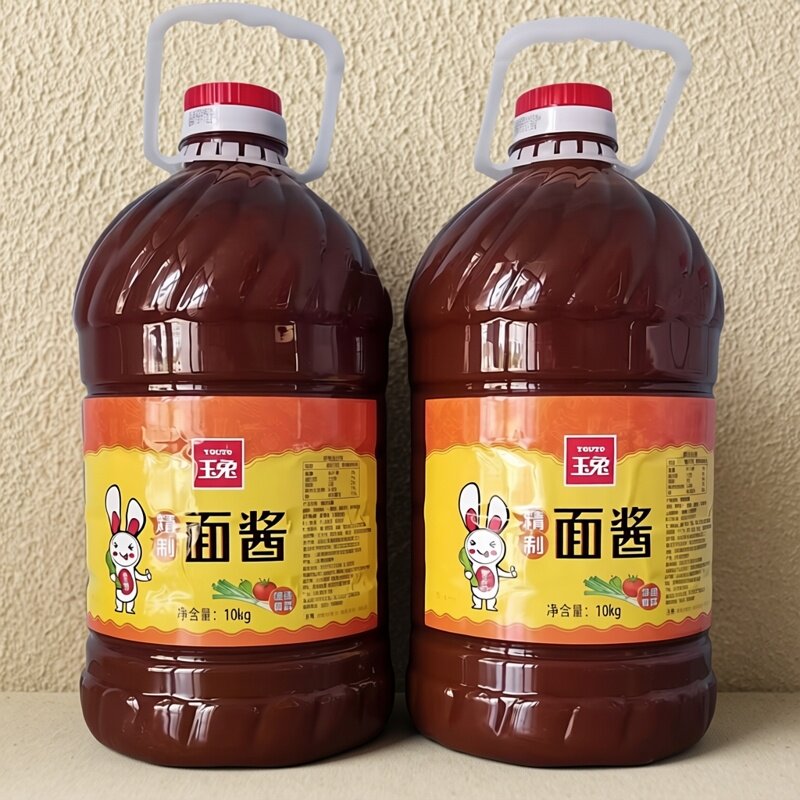玉兔面酱玉兔牌精制面酱正宗甜面酱大桶北京烤鸭炸酱面炒菜商用