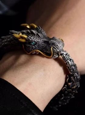 新品盘龙手链复古霸气潮流男手链