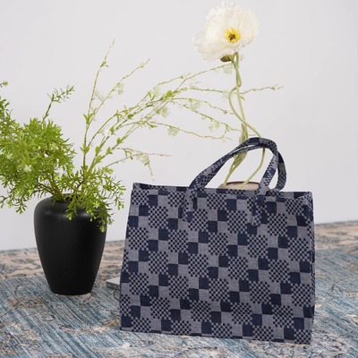 PROCANO25SS提花牛仔格纹托特包手提单肩大容量潮流复古斜挎包