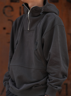 Procano23AW 日系500g重磅加绒连帽拉链冲锋卫衣秋冬百搭连帽衫男