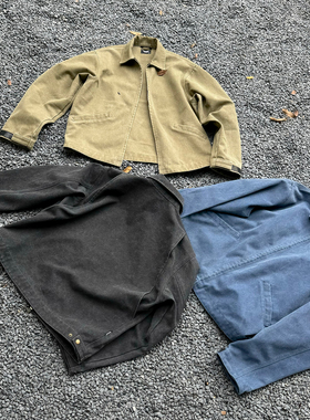 Procano24SS工装水洗复古做旧底特律夹克潮流翻领拉链外套男春秋