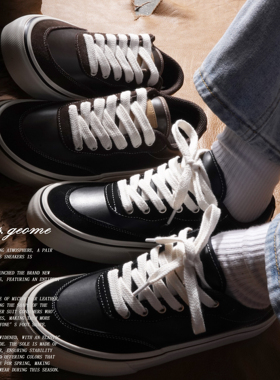 MARS GEOME/火星几何2025年新款男款皮面加宽复古百搭港风时尚