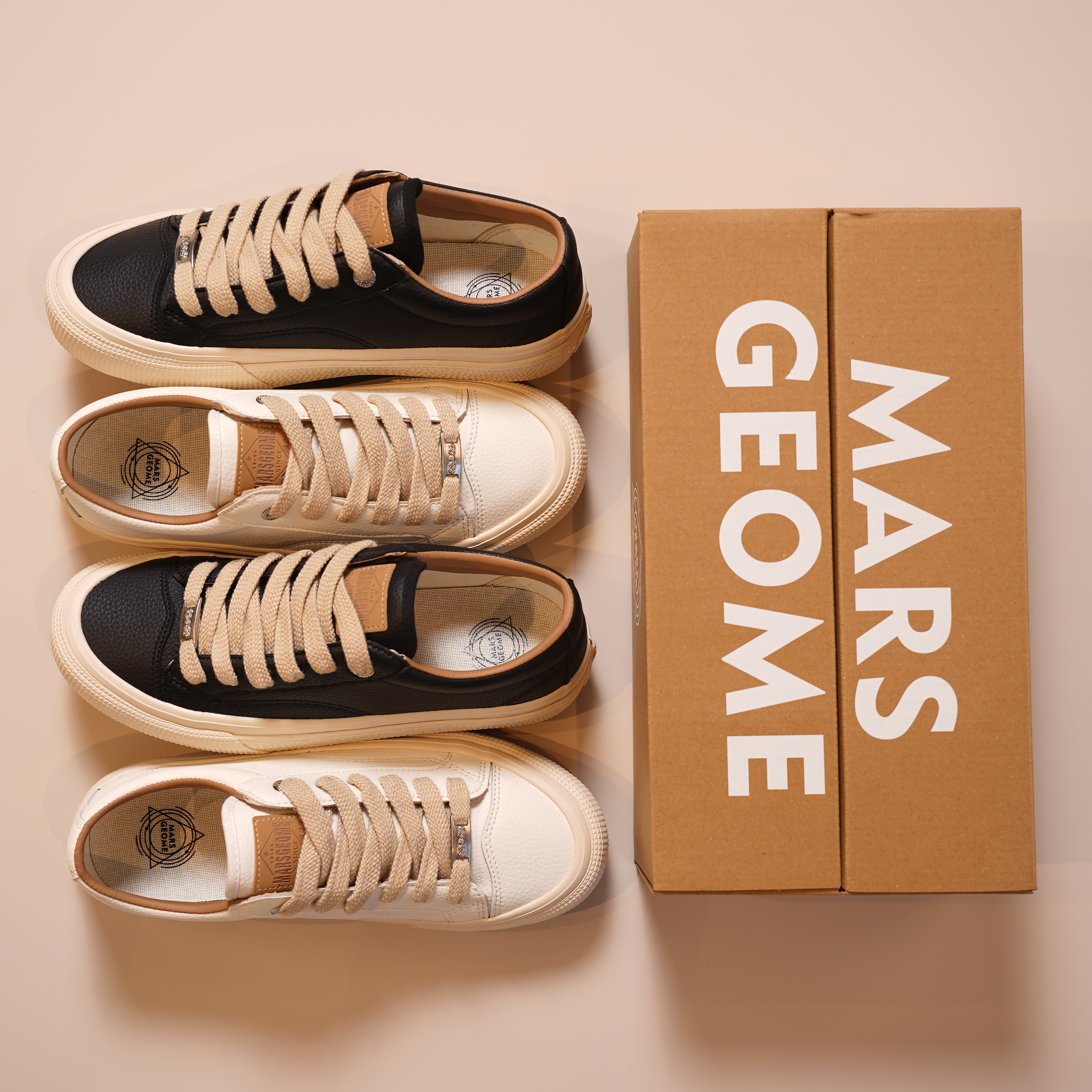 MARS GEOME/火星几何2025秋冬新款皮面休闲运动简约板鞋男百搭