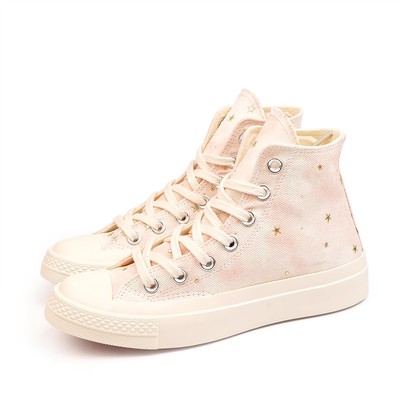 火星几何高帮帆布鞋女鞋