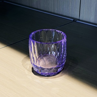 K9紫色水晶威士忌酒杯江户切子手工磨刻洋酒杯奢华酒具TYJJ