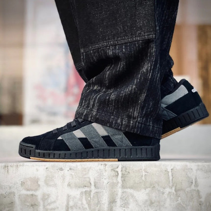 阿迪达斯ADIDAS LWST 黑灰色 防滑耐磨 低帮 板鞋  ji3133