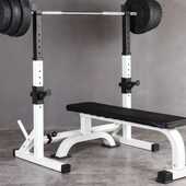 深蹲架可调节杠铃架举重床 卧推架家用健身器材套举重架哑铃凳