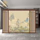 新中式 国风仿古屏风隔断客厅餐厅办公室家用玄关卧室移动推拉折叠