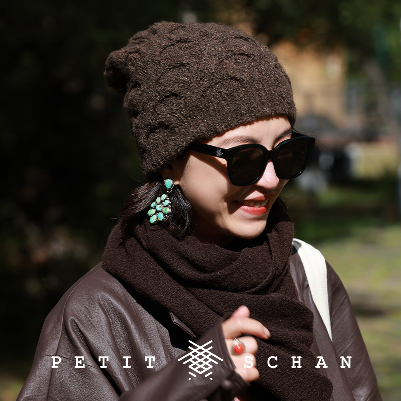 小闪牦牛绒骆驼绒混纺手纺纱冷帽