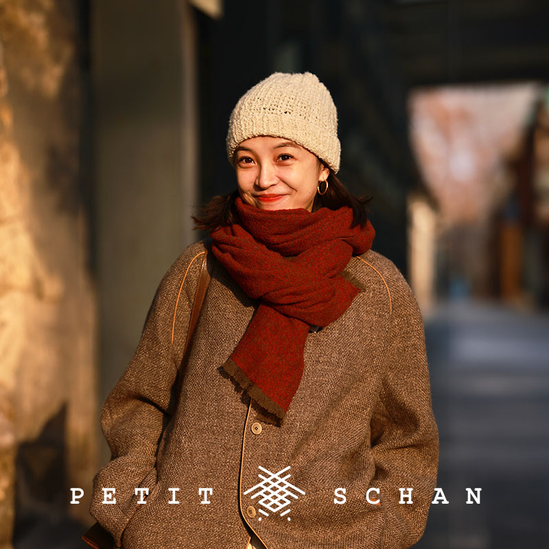 小闪高密纯羊绒秋冬披肩围巾